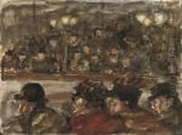 The Circus Oil Painting by Isaac Lazarus Israels