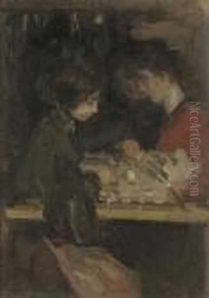 The Fashion Atelier Oil Painting by Isaac Lazarus Israels