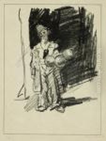 Clown Oil Painting by Isaac Lazarus Israels