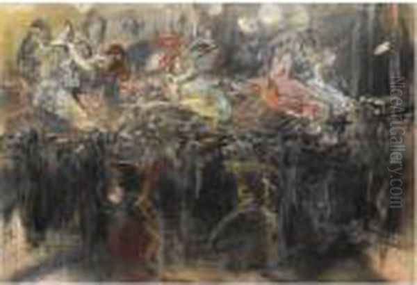 The Merry-go-round Oil Painting by Isaac Lazarus Israels