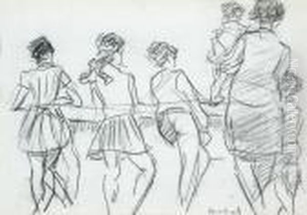 Visitors In 'artis' Zoo Oil Painting by Isaac Lazarus Israels