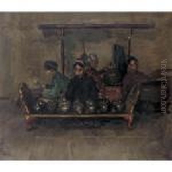 Gamelan Orchestra Oil Painting by Isaac Lazarus Israels