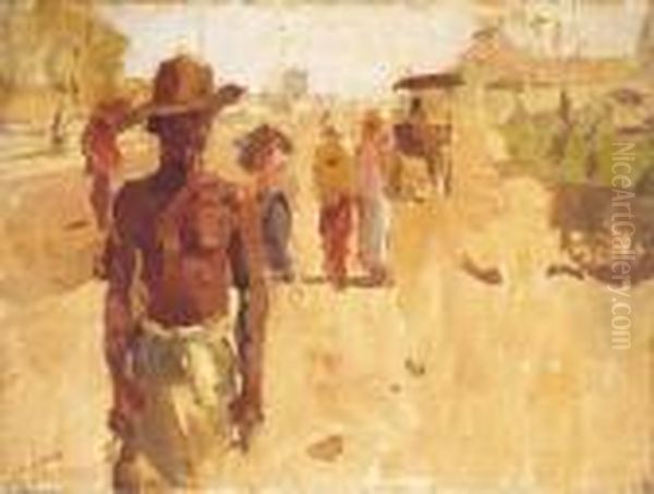 Man At The Kraton Oil Painting by Isaac Lazarus Israels