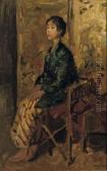 Javaanse Vrouw - Javanese Woman Oil Painting by Isaac Lazarus Israels