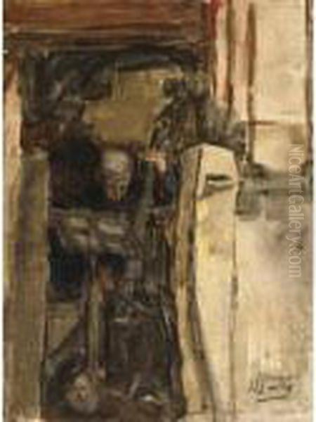 The Cello Player Oil Painting by Isaac Lazarus Israels