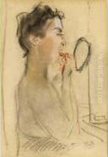 La Toilette Oil Painting by Isaac Lazarus Israels