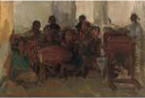 Gamelan Orchestra Oil Painting by Isaac Lazarus Israels