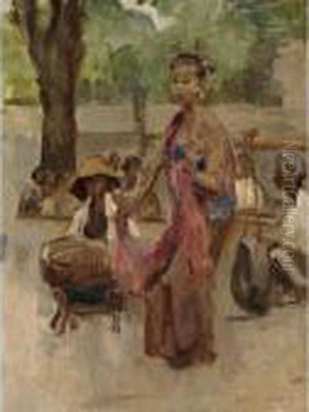 Javanese Dancer Oil Painting by Isaac Lazarus Israels