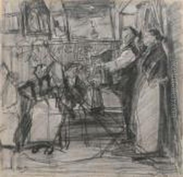 Musical Entertainment Oil Painting by Isaac Lazarus Israels