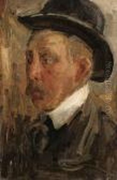 Man In A Hat Oil Painting by Isaac Lazarus Israels
