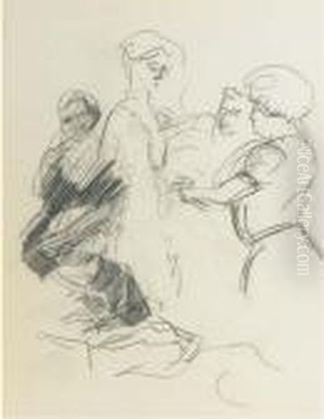 Fitting A Dress Oil Painting by Isaac Lazarus Israels