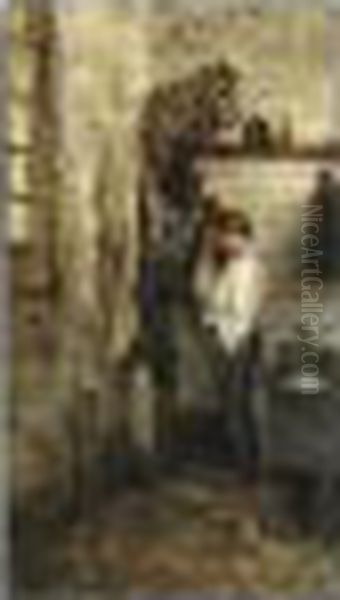 A Soldier Dressing Up Oil Painting by Isaac Lazarus Israels