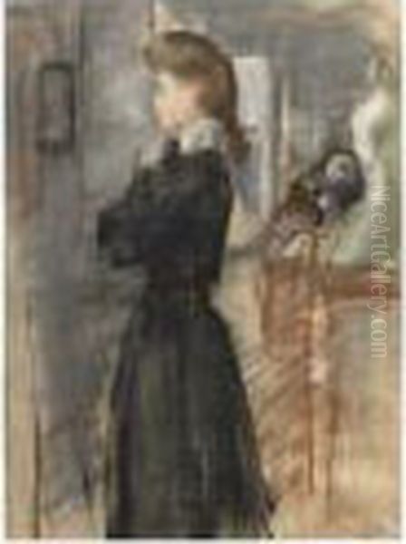 In The Fitting Room Oil Painting by Isaac Lazarus Israels