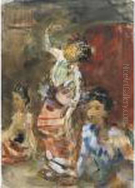 Javanese Dancers Oil Painting by Isaac Lazarus Israels