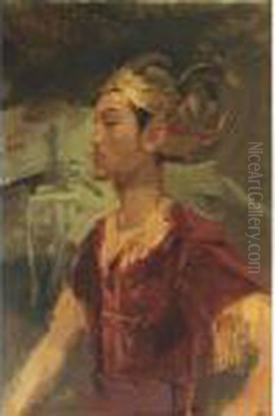 Portrait Of A Javanese Prince Oil Painting by Isaac Lazarus Israels
