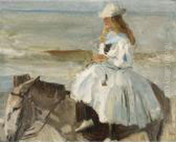 The Donkey Ride Oil Painting by Isaac Lazarus Israels
