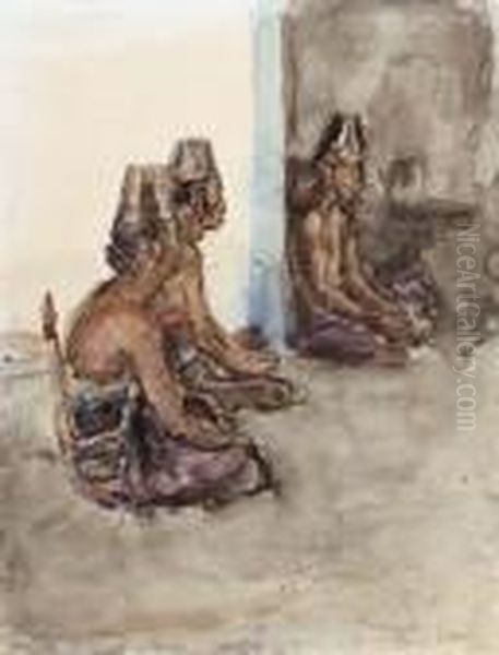 Before The Ceremony Oil Painting by Isaac Lazarus Israels