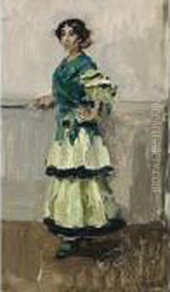 A Spanish Dancer Oil Painting by Isaac Lazarus Israels