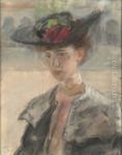 A Fair Beauty Oil Painting by Isaac Lazarus Israels