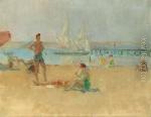 Lido Bij Venetie Oil Painting by Isaac Lazarus Israels
