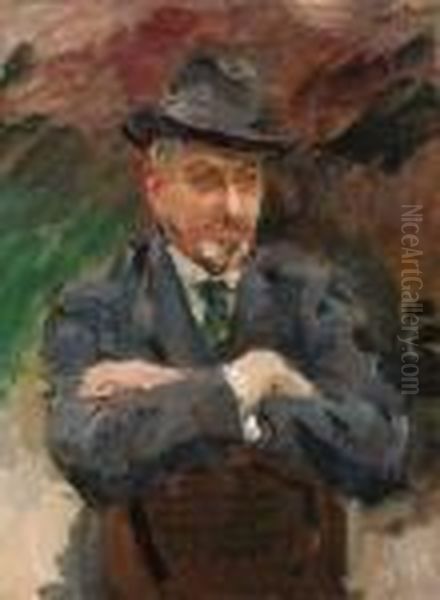 Portrait Of J. Wolterbeek Muller Oil Painting by Isaac Lazarus Israels