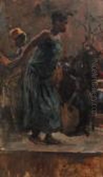 Ashanti Dancer Oil Painting by Isaac Lazarus Israels