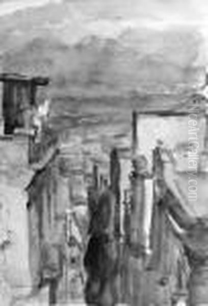 A View Of A Town, Morocco Oil Painting by Isaac Lazarus Israels