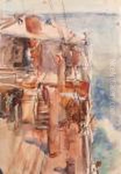 Heading For The Dutch East-indies Oil Painting by Isaac Lazarus Israels