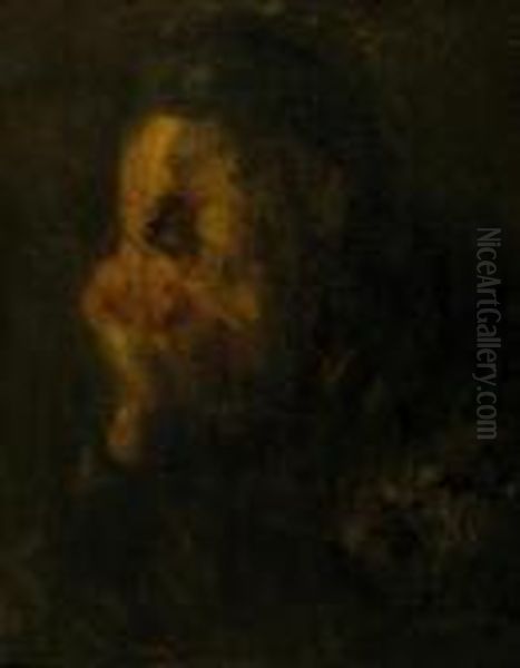 Rabbi Oil Painting by Jozef Israels