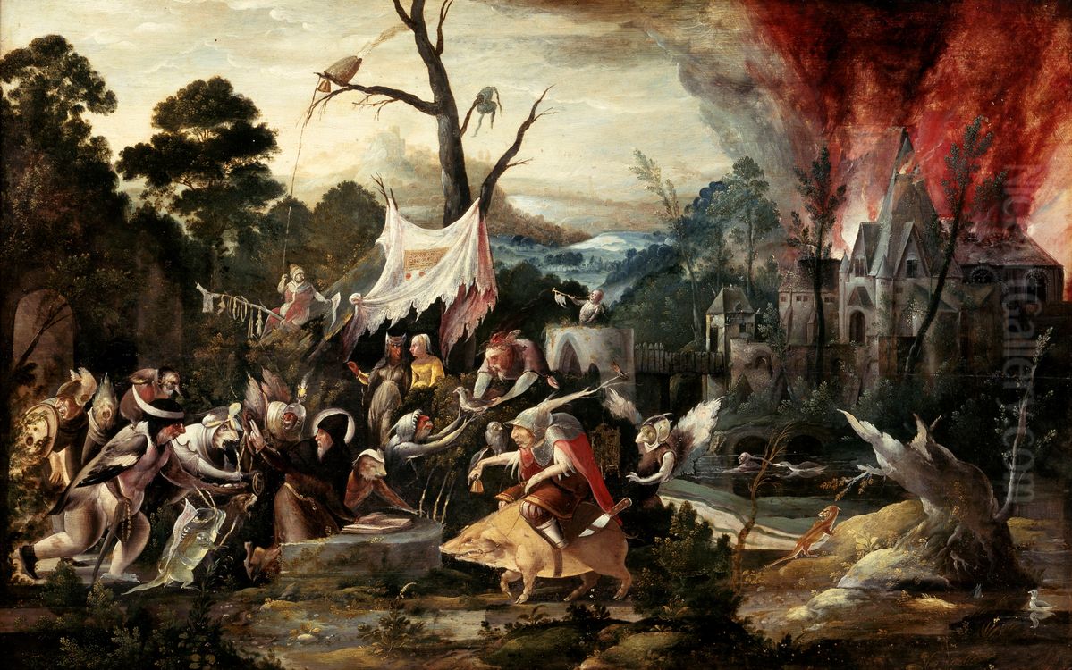 The Temptation of Saint Anthony Oil Painting by Jan Mandijn