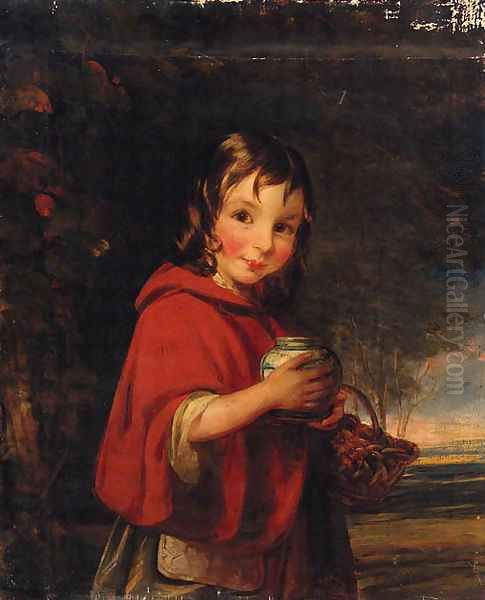Little Red Riding Hood Oil Painting by William Mulready