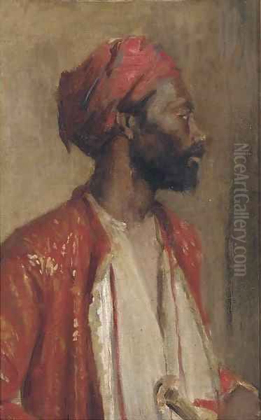 Study of a North African Oil Painting by Leopold Carl Muller