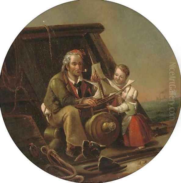 A captive audience Oil Painting by William Mulready