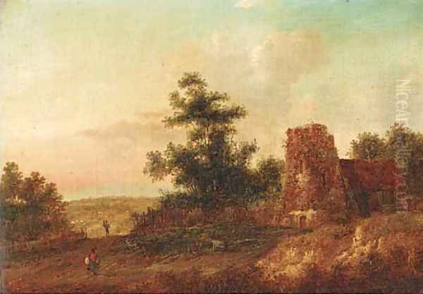 The old farm Oil Painting by Charles Morris