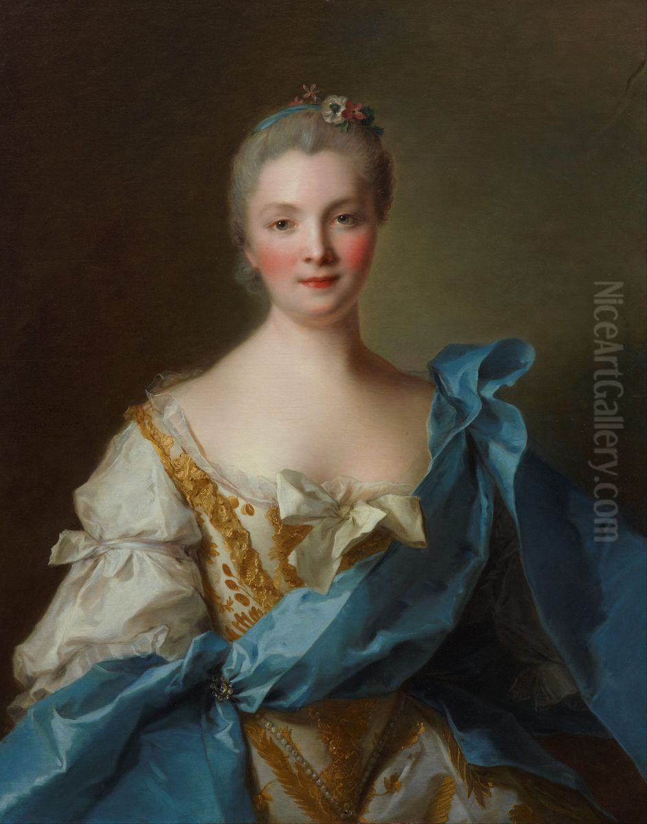 Madame de la Porte Oil Painting by Jean-Marc Nattier