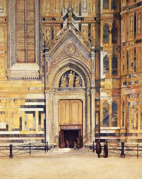 The South Door of the Duomo Oil Painting by Henry Roderick Newman