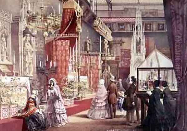 Great Exhibition Medieval Court 1851 Oil Painting by Joseph Nash
