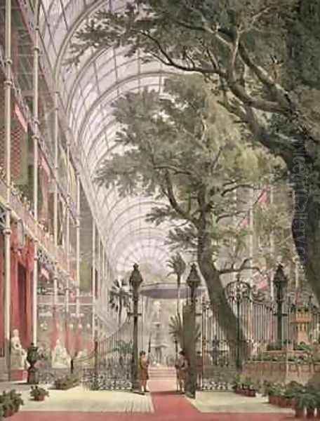 Waiting for the Queen at Coalbrookdale gates from Dickinsons Comprehensive Pictures of the Great Exhibition of 1851 Oil Painting by Joseph Nash