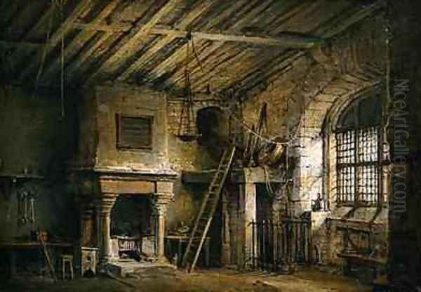 The Tolbooth stage design for The Heart of Midlothian Oil Painting by Alexander Nasmyth