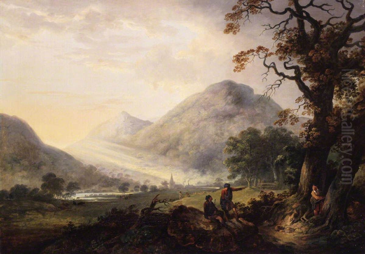 The Grampians Oil Painting by Alexander Nasmyth