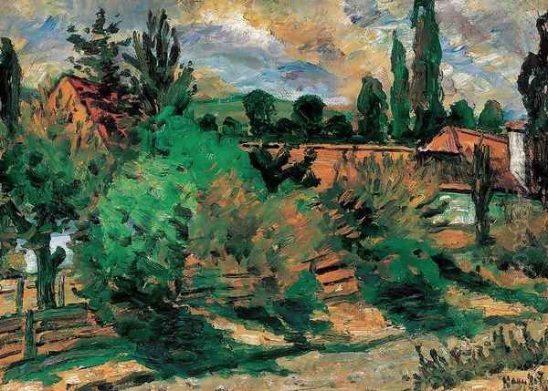 End of Village Oil Painting by Istvan Nagy