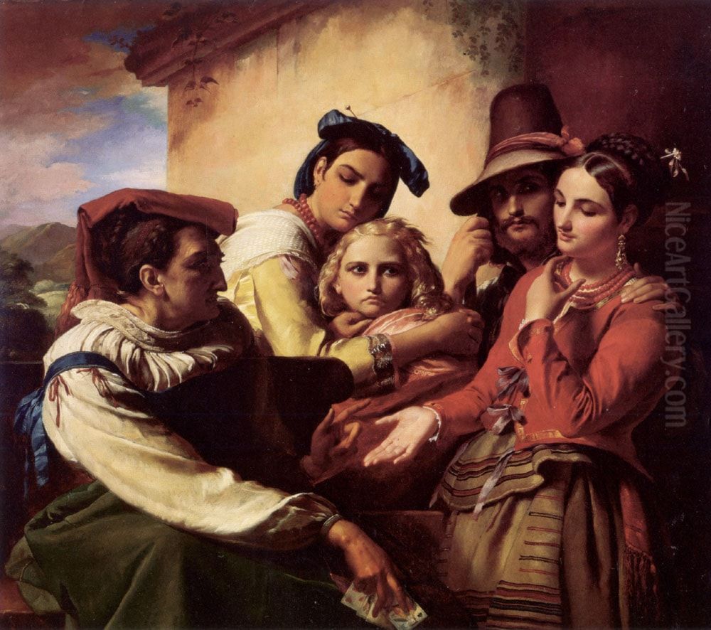 The Fortune Teller Oil Painting by Francois-Joseph Navez