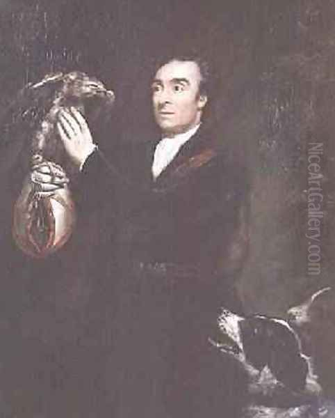 The Falconer a portrait of the artists brother Samuel Northcote 1809 Oil Painting by James Northcote