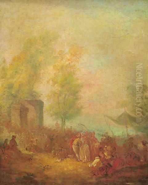 Fete Galante Oil Painting by Jan Piotr Norblin