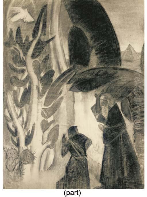 The Abandonment Of Moses Oil Painting by Max Jacob