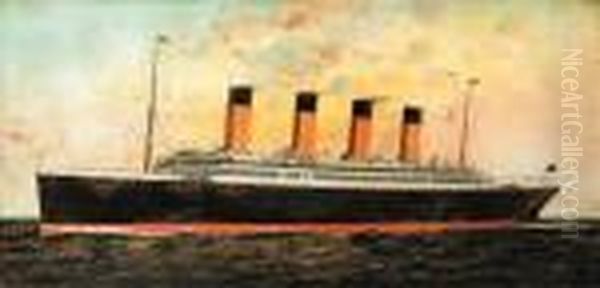 The R.m.s.olympic
Oil On Board Oil Painting by Antonio Nicolo Gasparo Jacobsen