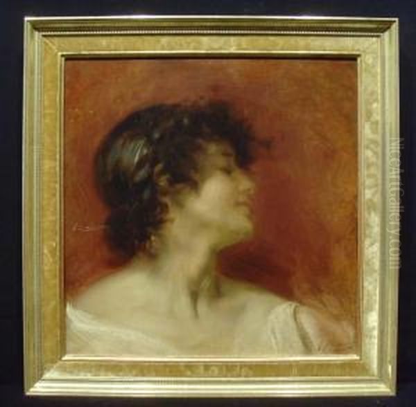 Frauenportrat Oil Painting by Jacquet Gustave