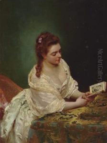 La Lettre Oil Painting by Jacquet Gustave