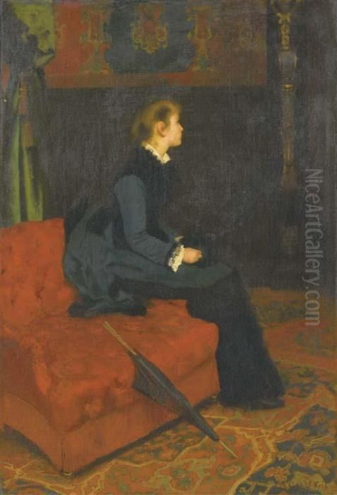 La Solliciteuse Oil Painting by Jacquet Gustave