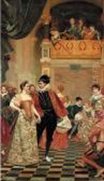 La Pavane Oil Painting by Jacquet Gustave